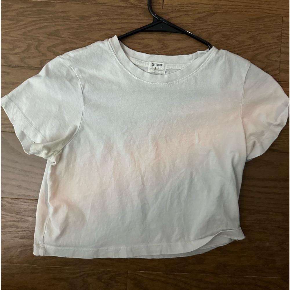 plain white cropped top